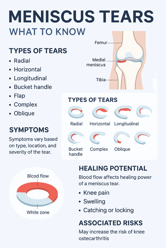torn meniscus locations